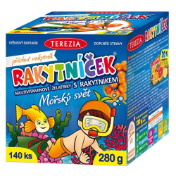TEREZIA Rakytníček multivitamínové želatinky s rakytníkem Mořský svět 140 kusů