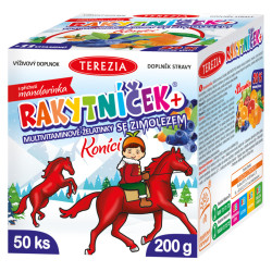 TEREZIA Rakytníček + multivitaminové želatinky se zimolezem Koníci 50 kusů