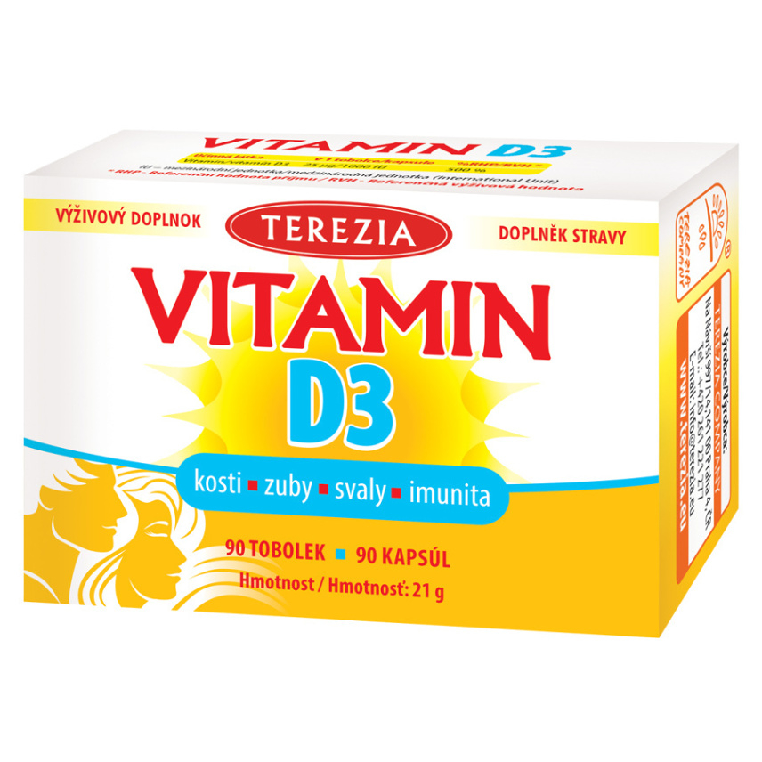 TEREZIA Vitamin D3 1000 IU 90 tobolek