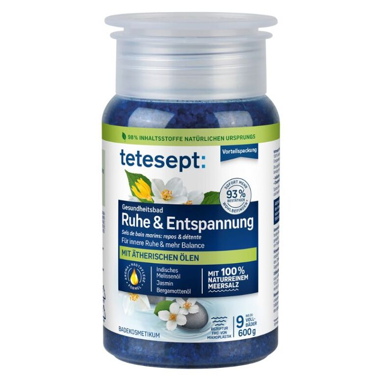 TETESEPT Mořská sůl do koupele Zklidnění a uvolnění 600 g