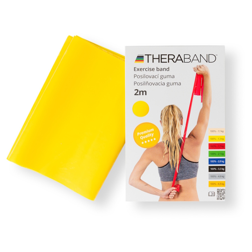 THERA-BAND Posilovací guma žlutá - slabá 2 m