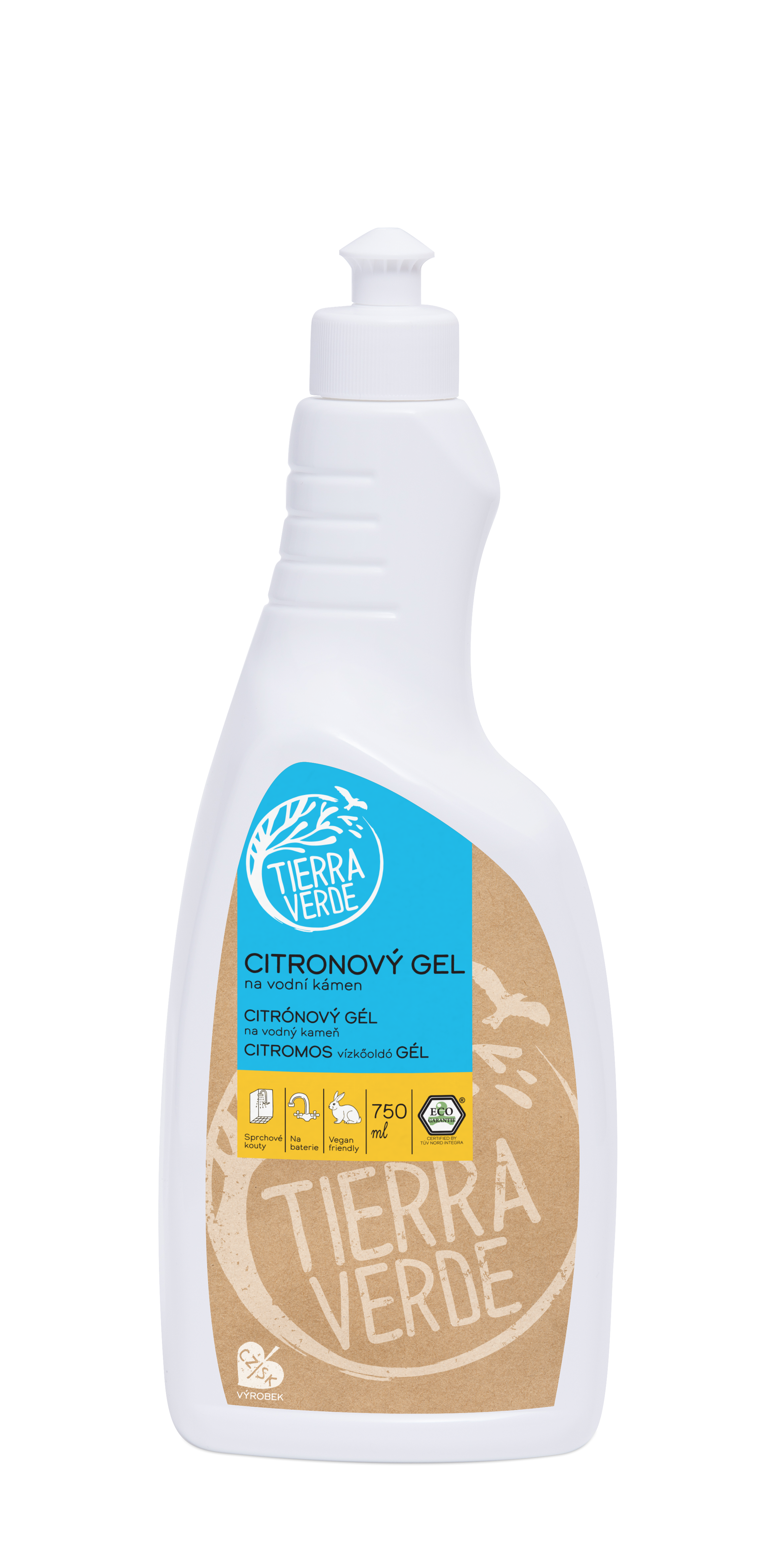 TIERRA VERDE Citronový gel na vodní kámen s citronovou silicí 750 ml