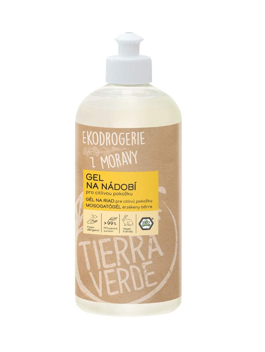 Tierra Verde Gel na nádobí Citlivá pokožka 500 ml
