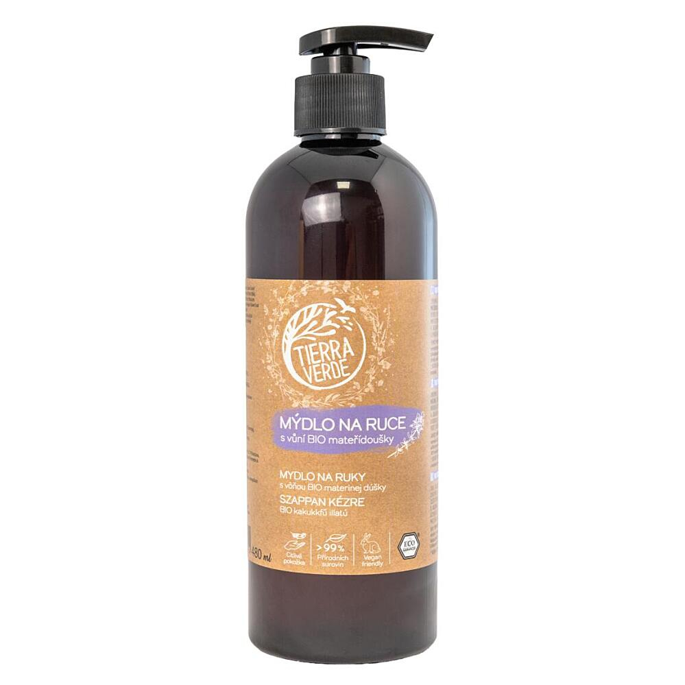 TIERRA VERDE Tekuté mýdlo na ruce Mateřídouška BIO 480 ml