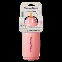 Tommee Tippee Hrneček s brčkem Active 12m+ 266 ml růžový