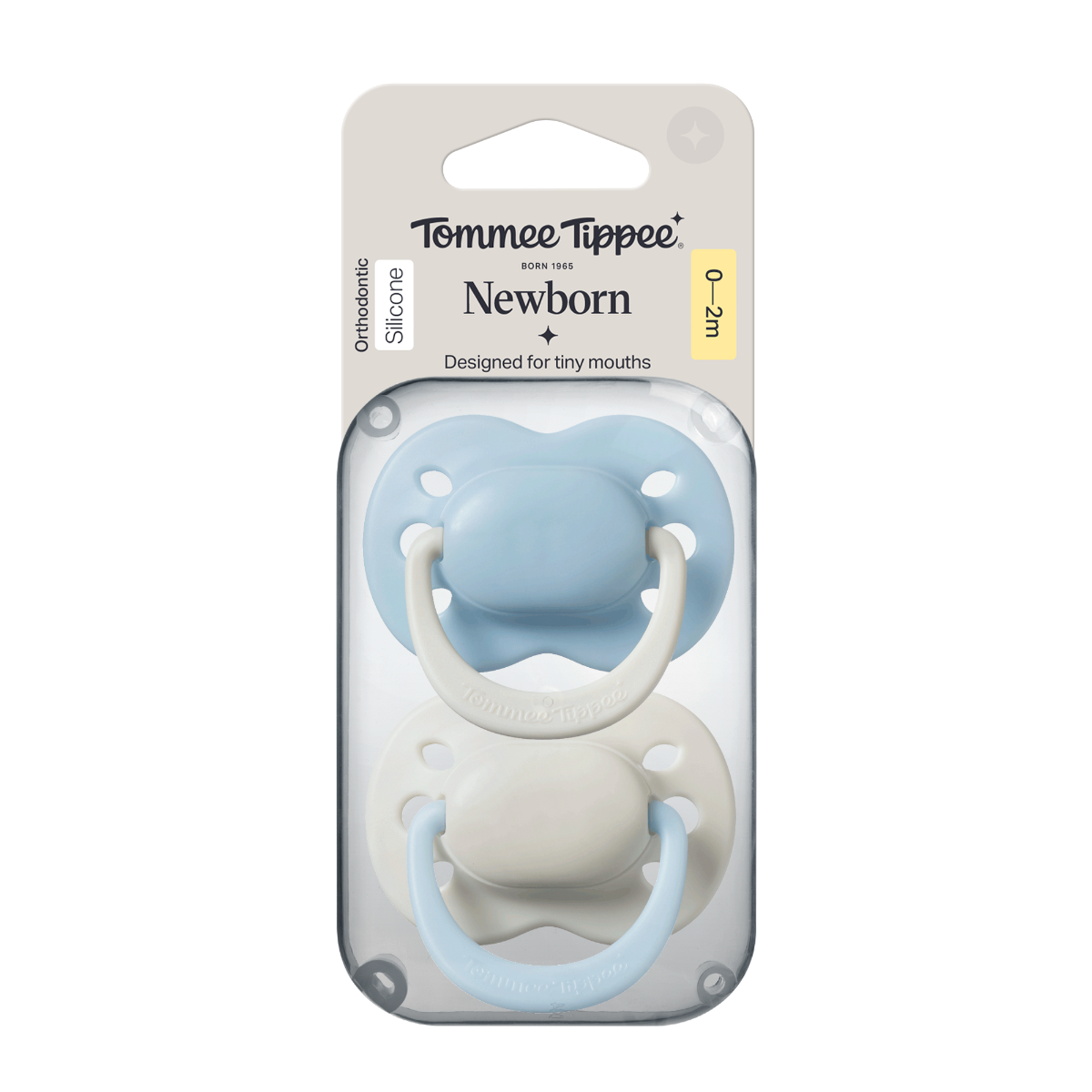 Tommee Tippee Silikonový dudlík Newborn Boy 0-2m 2 ks více barevných variant
