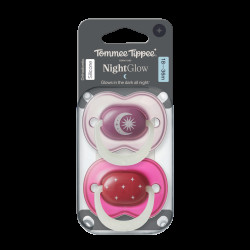 Tommee Tippee Silikonový dudlík Night 18-36m 2 ks více barevných variant