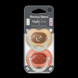 Tommee Tippee Silikonový dudlík Night 6-18m 2 ks více barevných variant