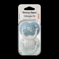 Tommee Tippee Silikonový dudlík Ultimate Fit Deco Boy 0-6m 2 ks více barevných variant