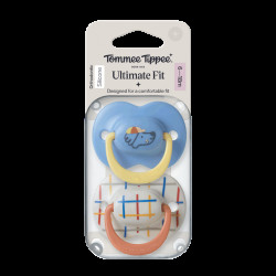 Tommee Tippee Silikonový dudlík Ultimate Fit Deco Boy 6-18m 2 ks více barevných variant