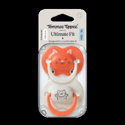 Tommee Tippee Silikonový dudlík Ultimate Fit Deco Girl 18-36m 2 ks více barevných variant