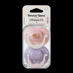 Tommee Tippee Silikonový dudlík Ultimate Fit Deco Girl 6-18m 2 ks více barevných variant