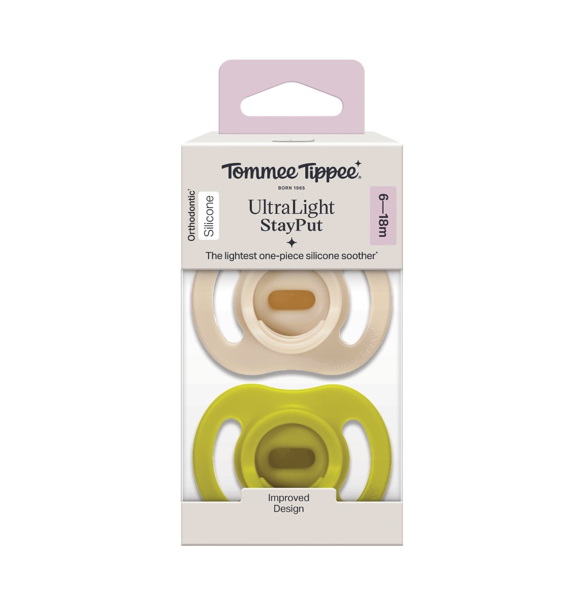 Tommee Tippee Silikonový dudlík Ultra Light 6-18m 2 ks více barevných variant