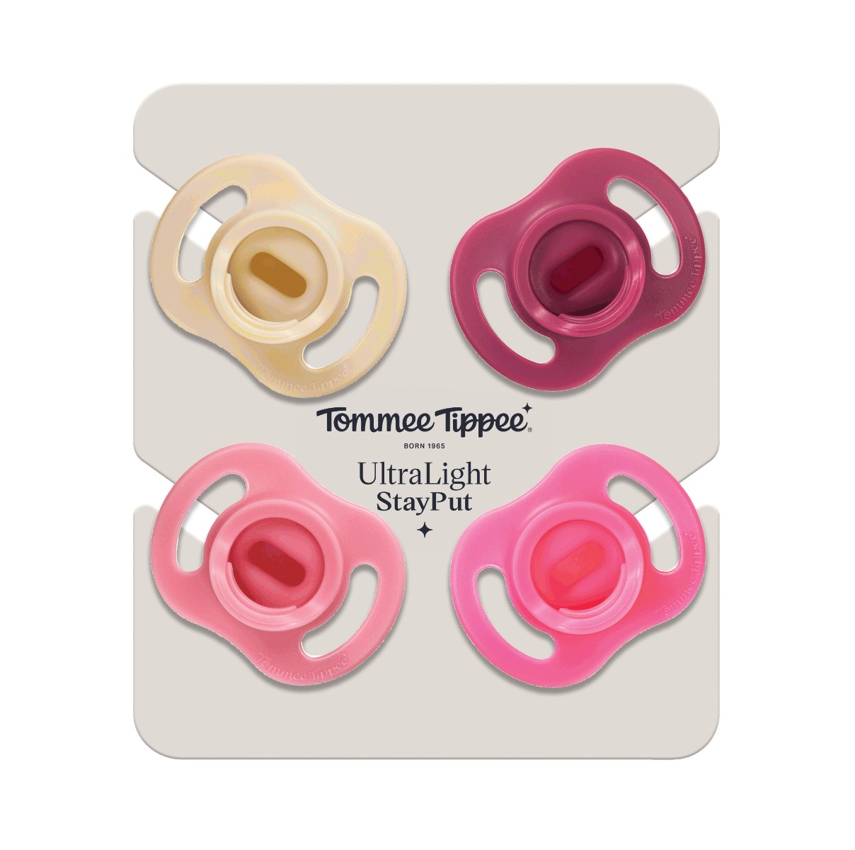 Tommee Tippee Silikonový Dudlík Ultralight Girl 6–⁠⁠⁠⁠⁠⁠18m 4 ks