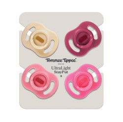 Tommee Tippee Silikonový Dudlík Ultralight Girl 6–⁠⁠⁠⁠⁠⁠18m 4 ks