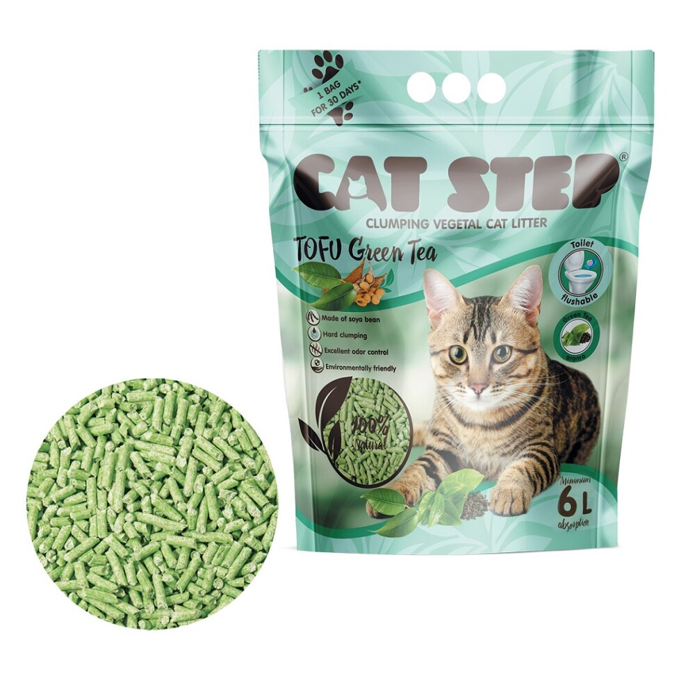 TOMMI Cat Step Tofu Green Tea Podestýlka  2,7 kg/6 l
