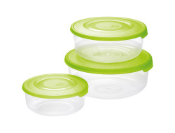 Tontarelli Dóza na potraviny Family kulatá 3 ks zelená