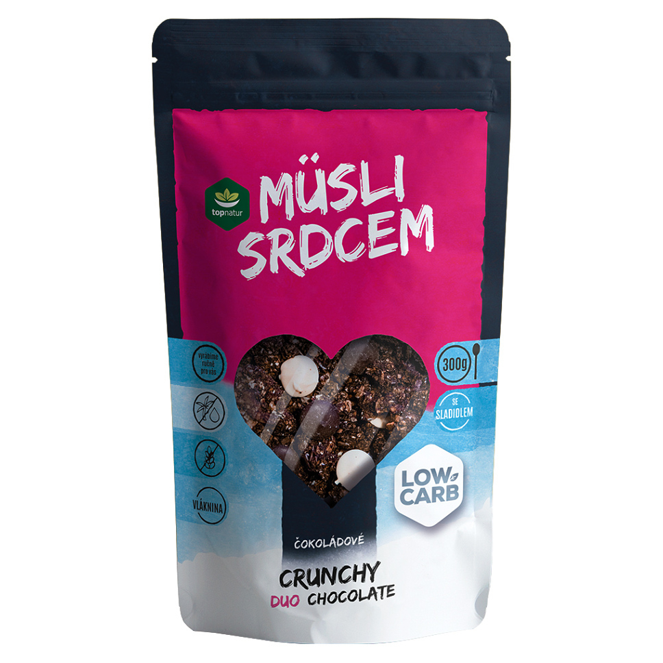 TOPNATUR Low carb müsli srdcem čokoládové 300 g