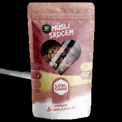 TOPNATUR Low carb müsli srdcem vanilka a himalájská sůl 350 g