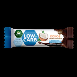 TOPNATUR LOW CARB tyčinka kokos v hořké čokoládě 40 g
