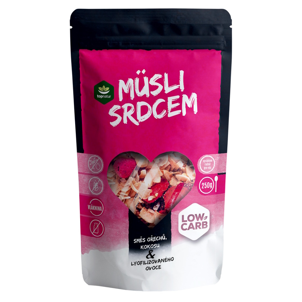 TOPNATUR Müsli srdcem Low Carb mix 250 g
