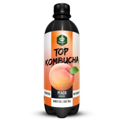 TOPNATUR Top kombucha bílý čaj & broskev 500 ml