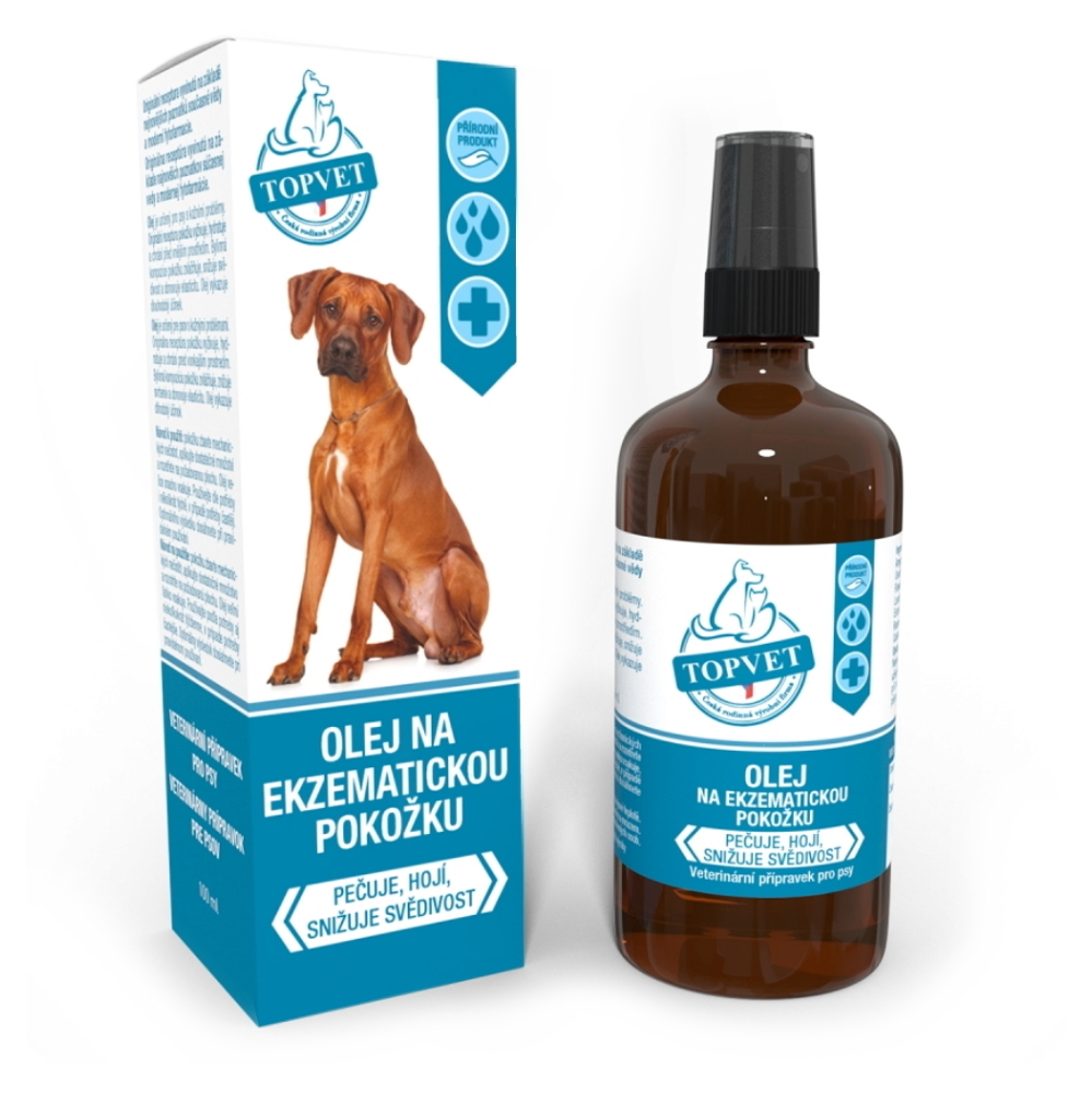 TOPVET Olej na ekzematickou pokožku pro psy 100 ml