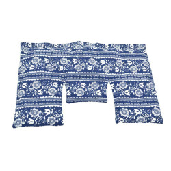 Torf-Ziegler Krční polštářek s třešňovými peckami, modro-bílý folklór, 40 x 25 cm