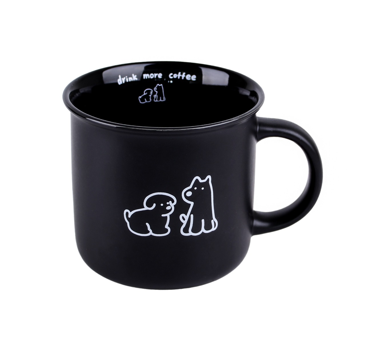 Toro Keramický hrnek Pejsek 380 ml 1 ks černý