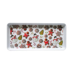 Toro Servírovací podnos vánoční 1 ks 35 x 16,5 cm perníčky