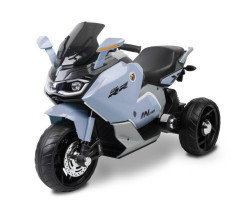 Toyz Elektrická tříkolová motorka pro děti  – 2 motory, LED, USB, modrá