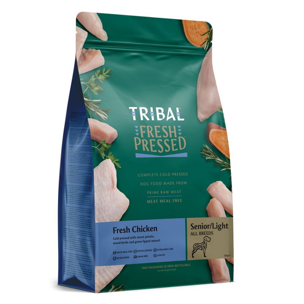 TRIBAL Fresh Pressed Chicken Senior/Light granule pro psí seniory 1 ks, Hmotnost balení: 12 kg
