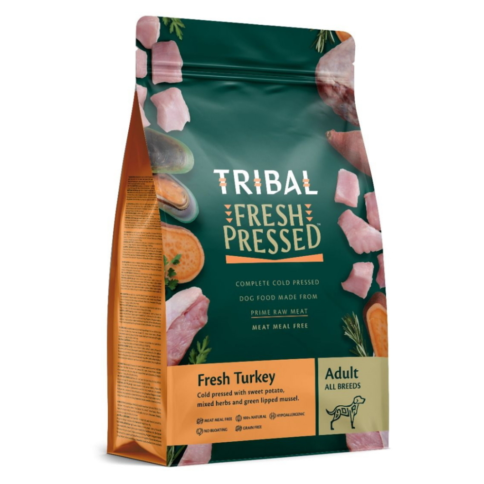 TRIBAL Fresh Pressed Turkey Adult granule pro psy, Hmotnost balení: 12 kg