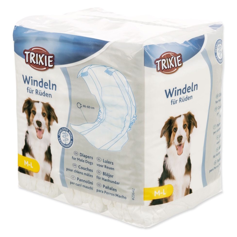 TRIXIE Plena pooperační pro psy L–XL 60–80 cm 12 ks