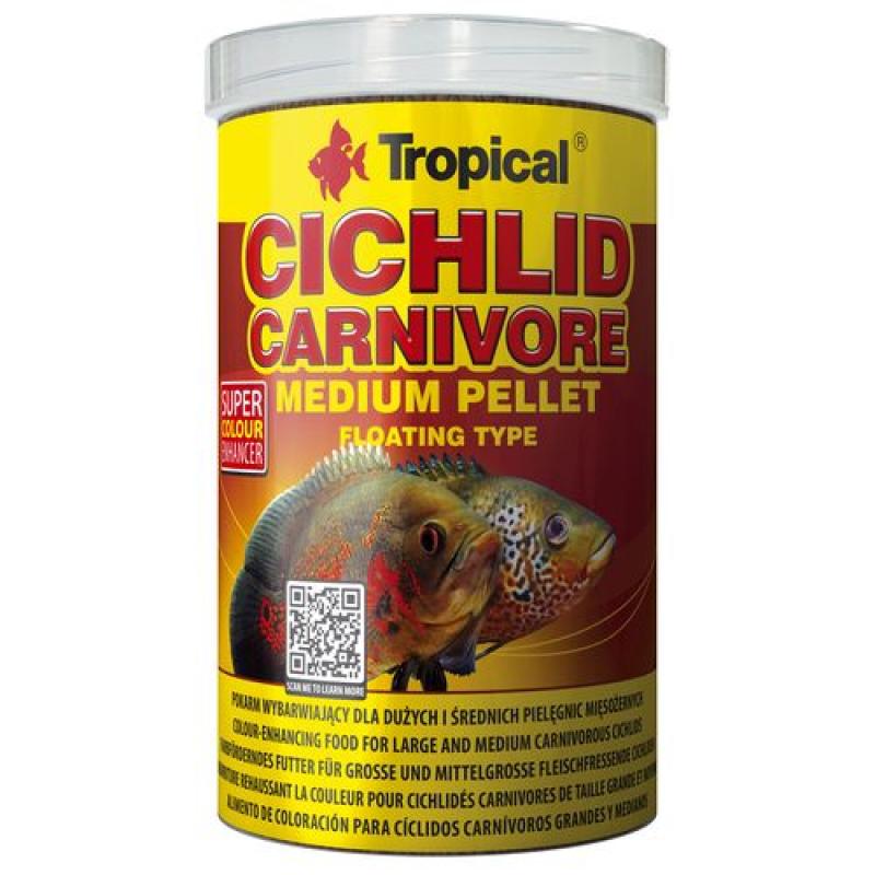 Tropical Cichlid Carnivore Medium Pellet 1000ml/360g krmivo pro cichlidy