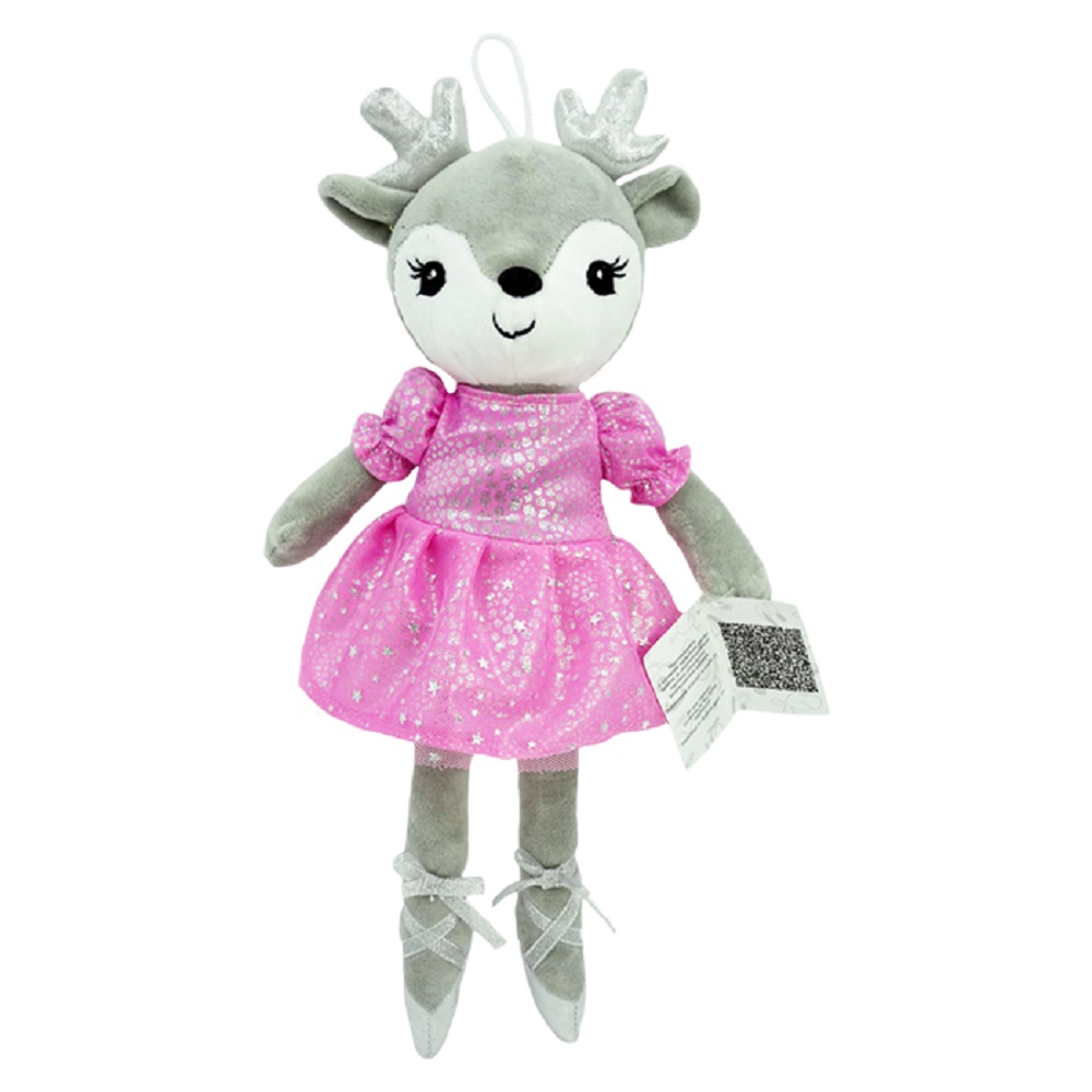 Tulilo Hadrová panenka, srnka Baletka, 35 cm - růžová