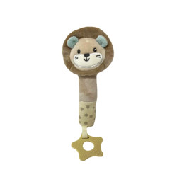 Tulilo Plyšová hračka s pískátkem a kousátkem Lvíček - béžová