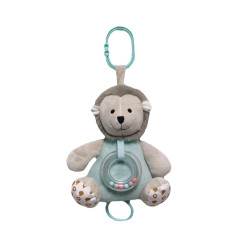 Tulilo Závěsná plyšová hračka s melodií a chrastítkem Ježek, 18 cm - béžová