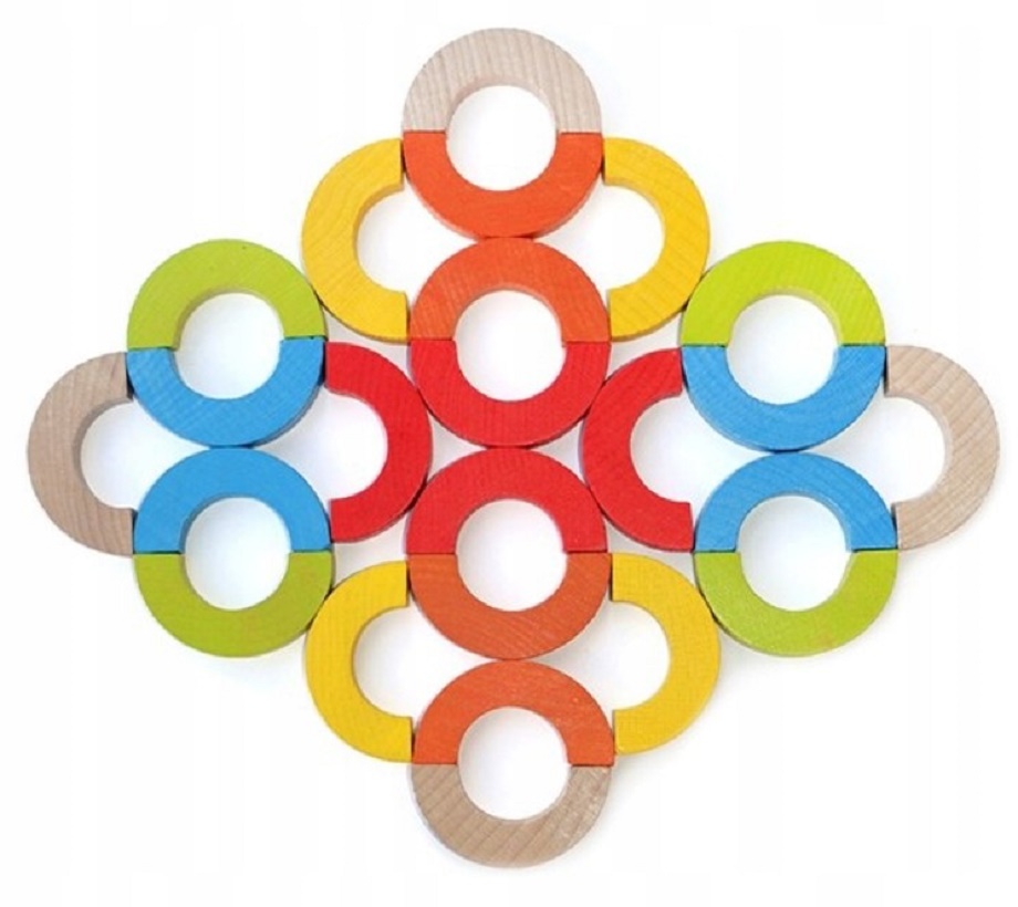 TULIMI Balanční, dřevěná hra, Mozaika, - 24 dílků