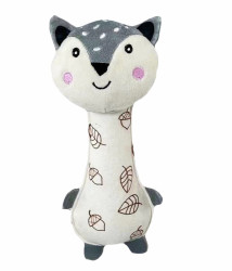 TULIMI Látková hračka pískací,  Lišák, 17 cm, krémová