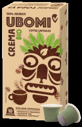 UBOMI BIO Caffe Crema 100% Arabica RFA kávové kapsle 10 ks