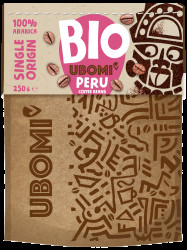 UBOMI BIO Peru zrnková káva 250 g