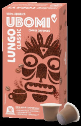 UBOMI Lungo Classic 100% Arabica RFA kávové kapsle 10 ks