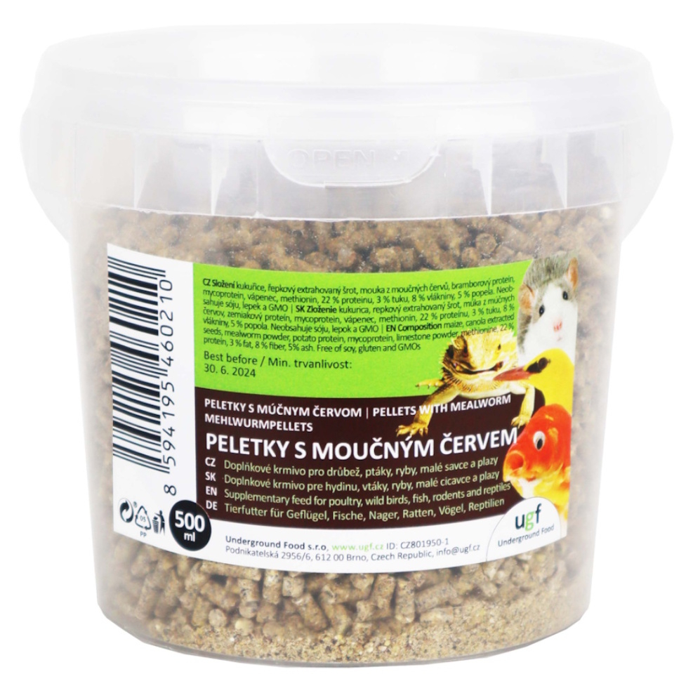 UGF peletky s moučným červem 500 ml