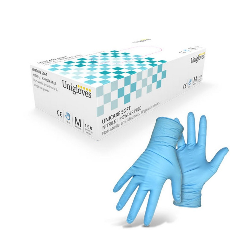 UNICARE Rukavice nitrilové velikost XL 100 kusů