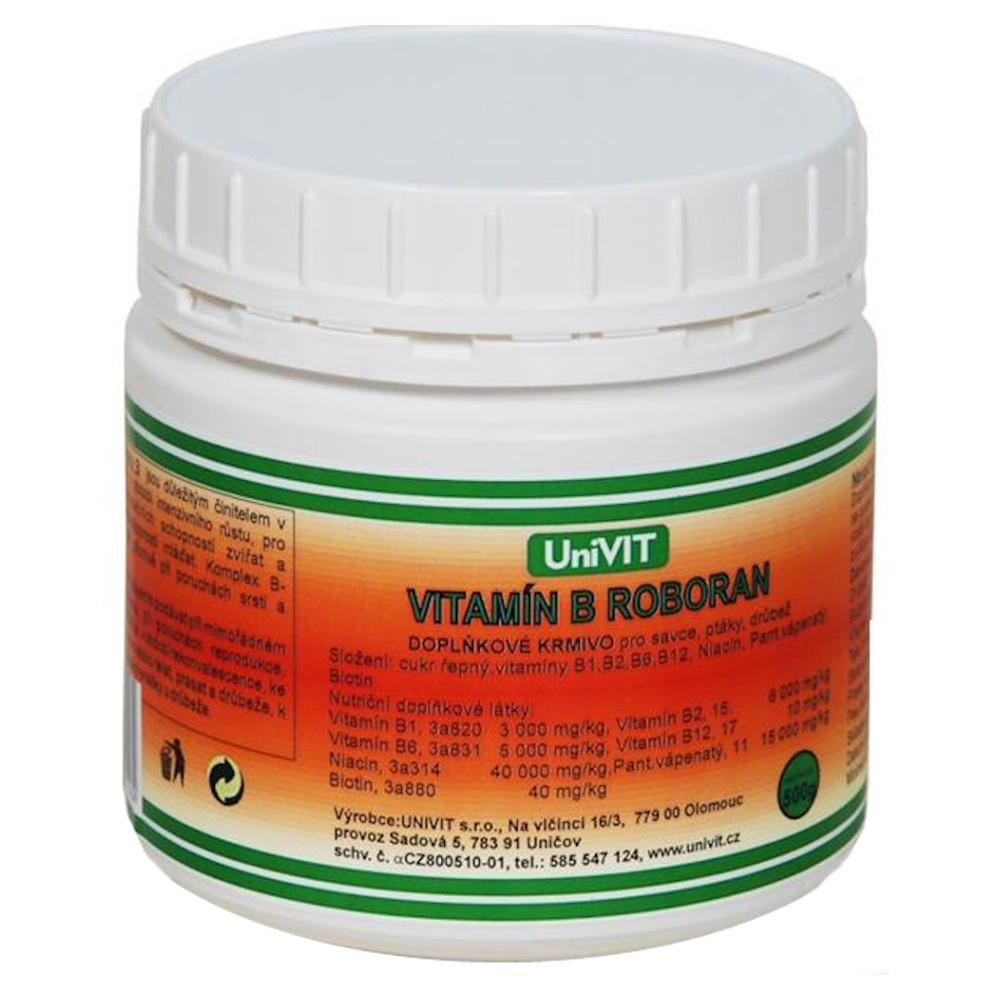UNIVET Roboran B vitamín pro savce, ptáky a morčata 500 g