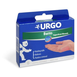 URGO Burns Lipidokoloidní náplasti na popáleniny 5x7cm 6 kusů