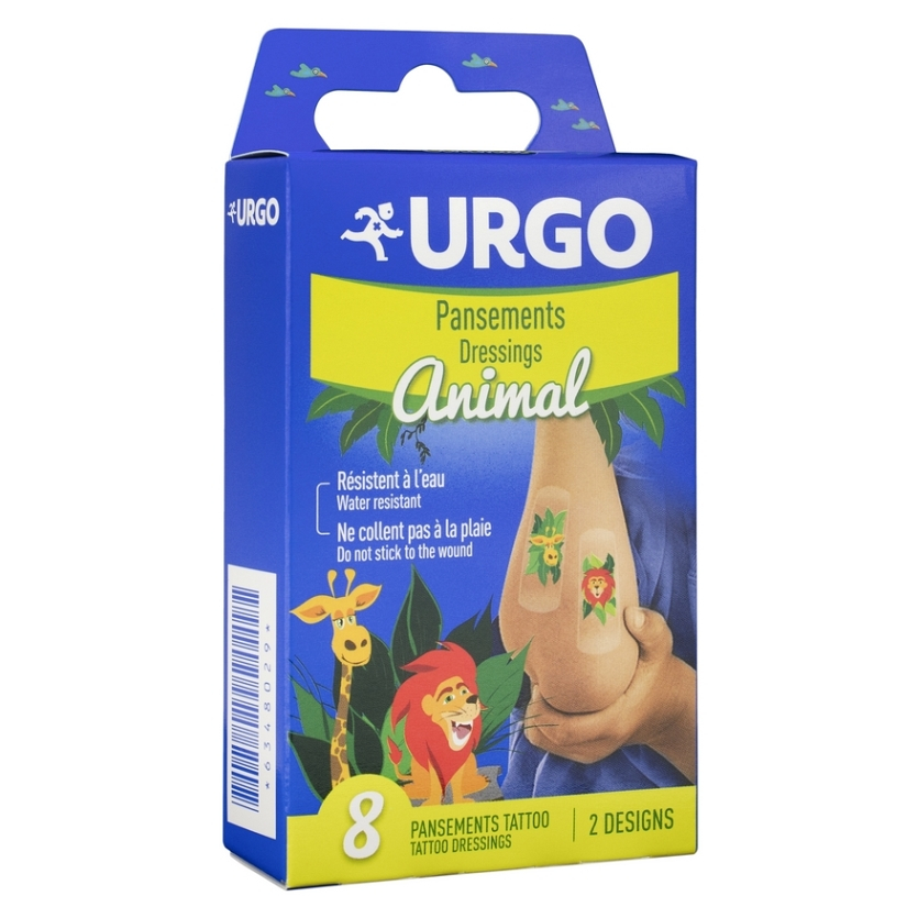 URGO TATTOO Animal dětská náplast 8 ks
