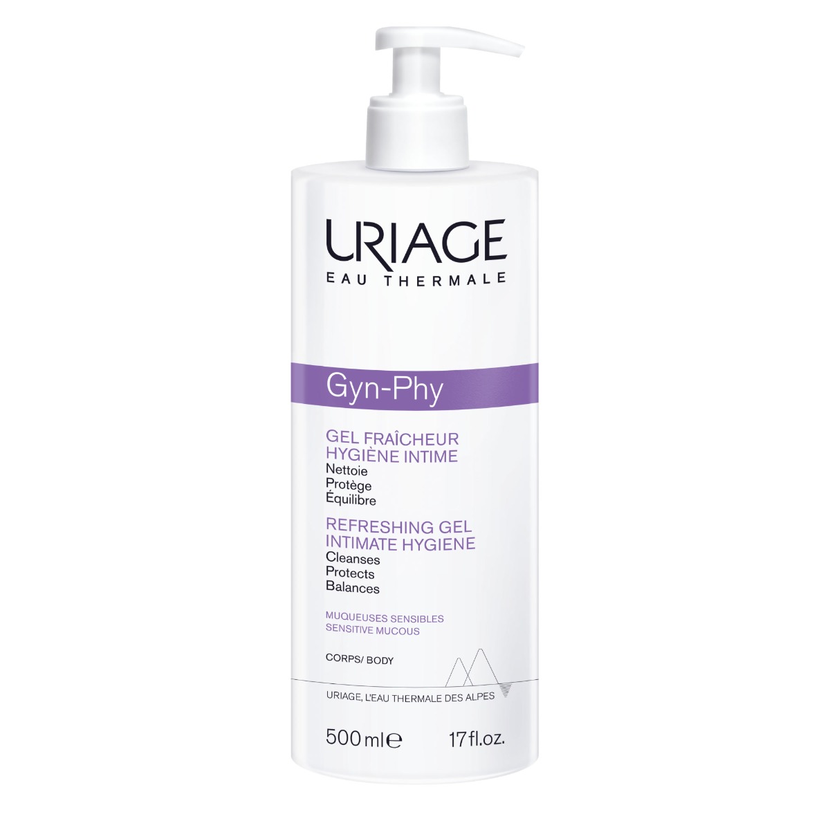 Uriage Gyn-phy Osvěžující mycí gel na intimní hygienu 500 ml