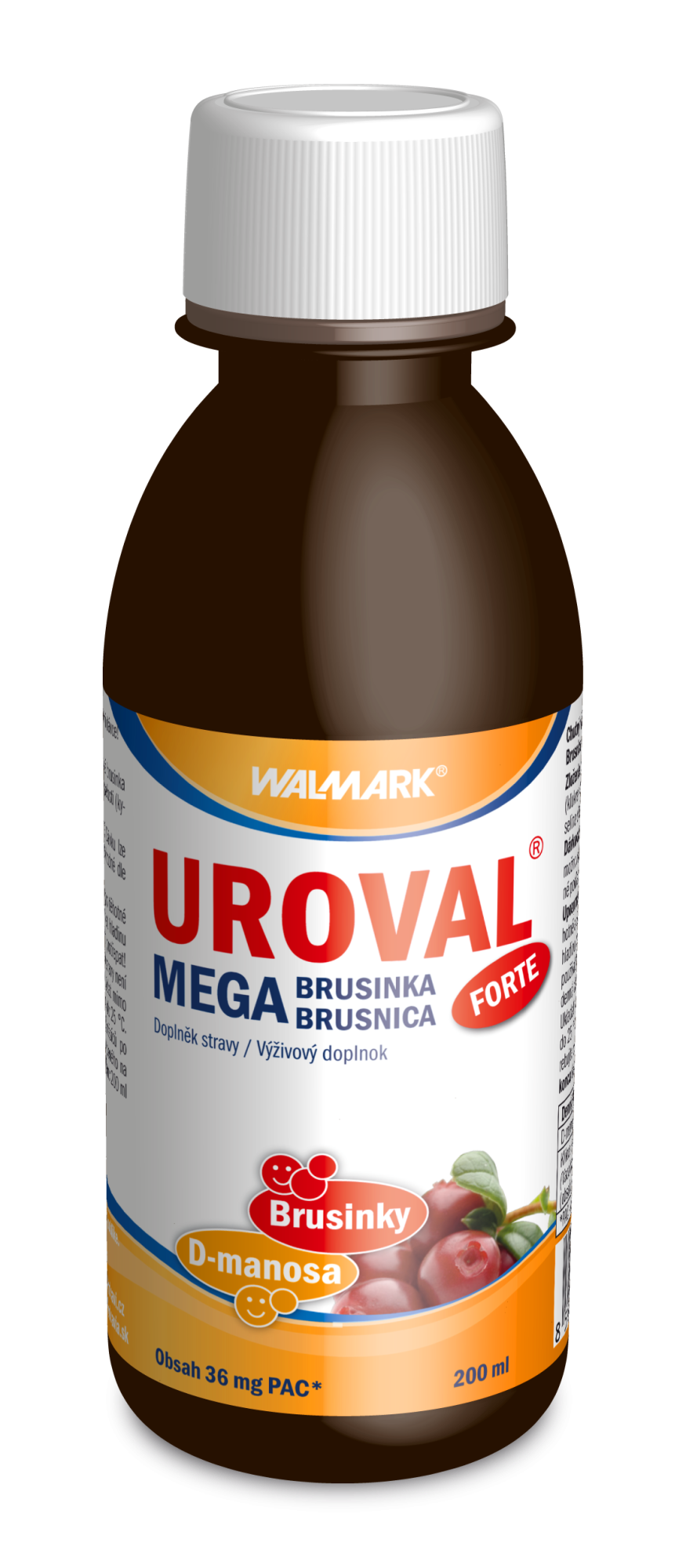 UROVAL Walmark MEGA BRUSINKA sirup forte 200 ml